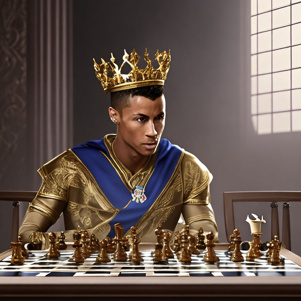 Cristiano Ronaldo Plays Chess with Shrek, intricate