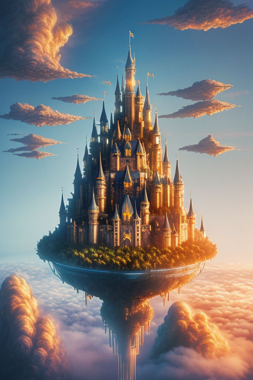 floating castle in the sky