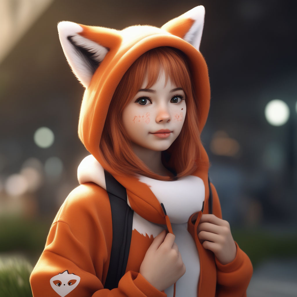 anime fox girl drawing