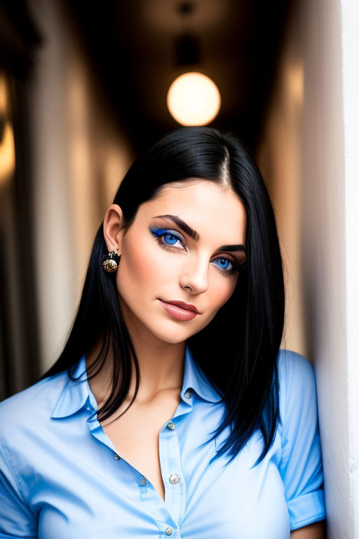 black hair and blue eyes - Playground