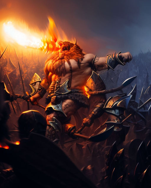 fire giant barbarian