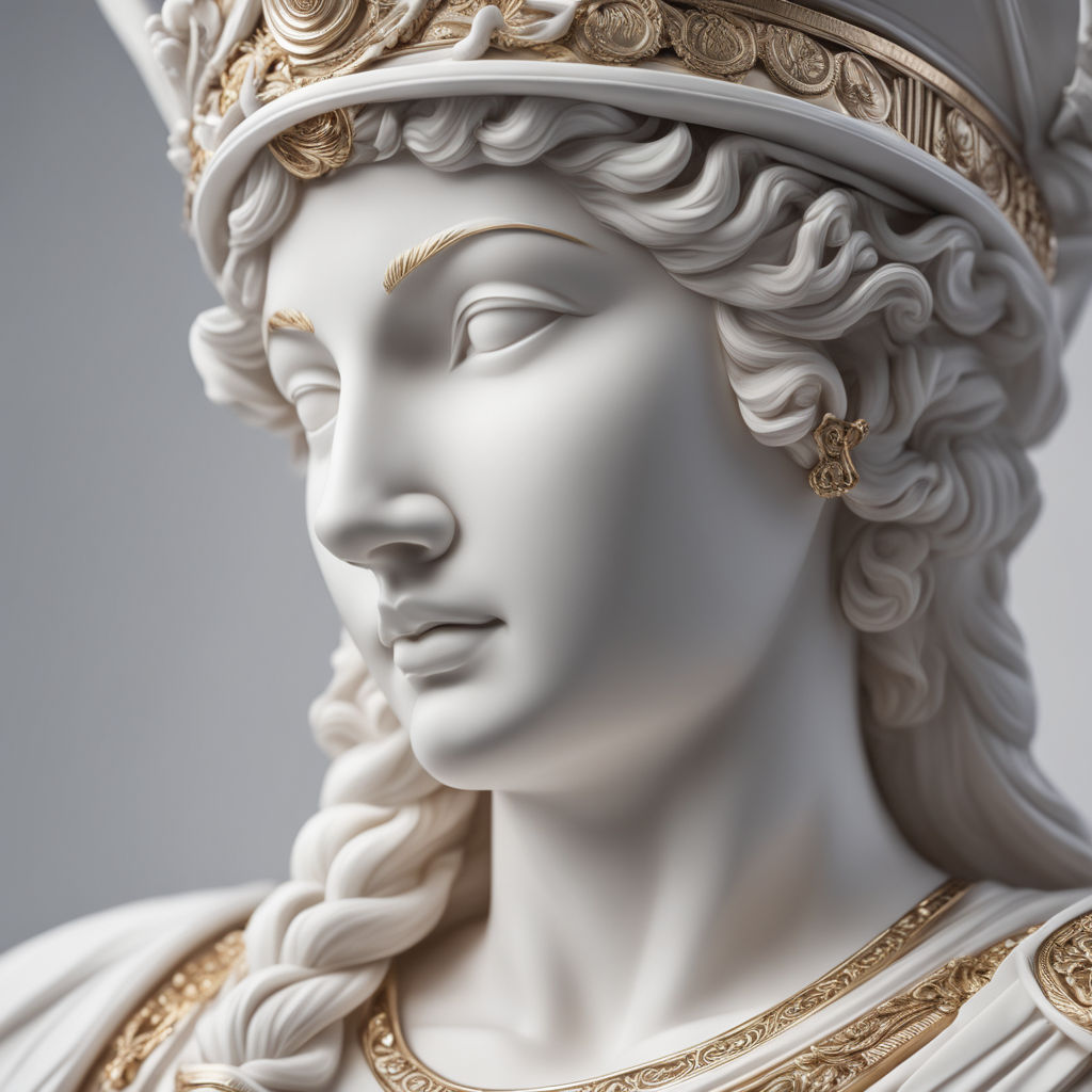 athena greek goddess statue face