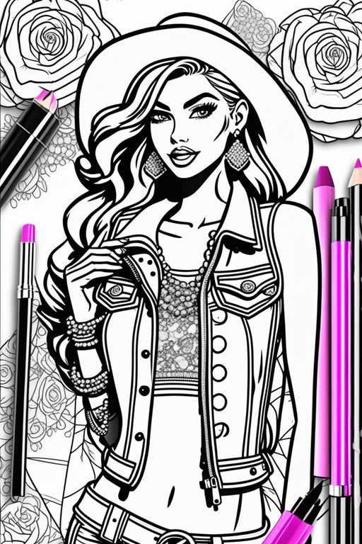Fashion Coloring Book for Girls Ages 8-12: Fun Coloring Pages for Girls, Kids and Teens with Gorgeous Beauty Fashion Style & Other Cute Designs [Book]