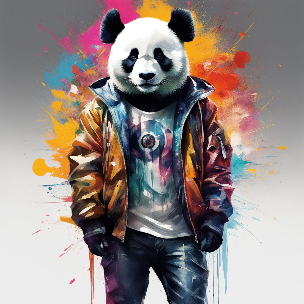 Panda Bear Hiphop Svg Cool Panda Clipart Hipster Panda 