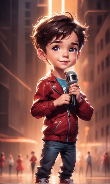 digital art, fantasy portrait of a smiling boy , by