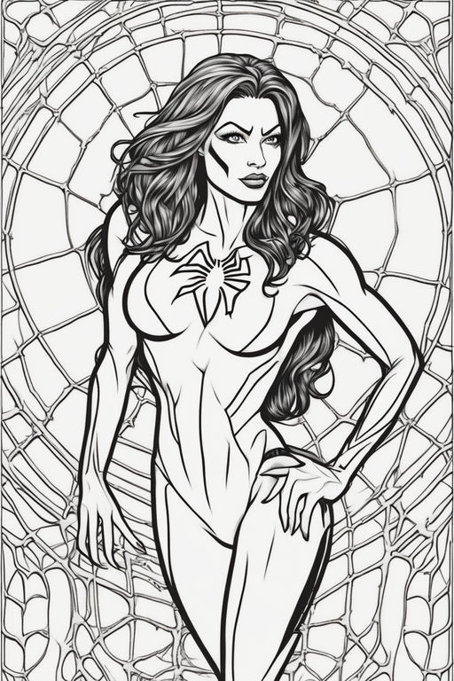 spider woman coloring pages