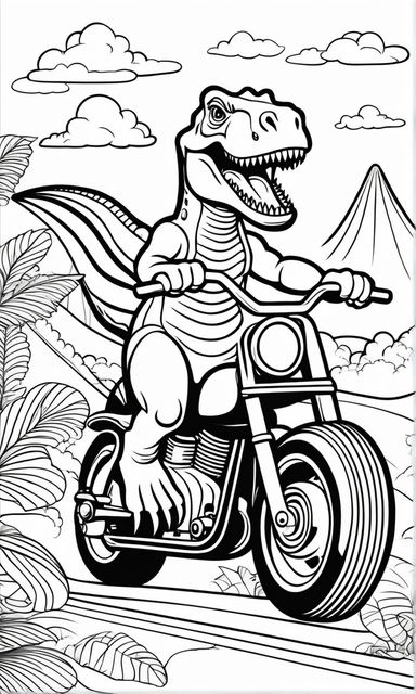 Cute Dinosaur Coloring Pages for Kids Ages 8-12 