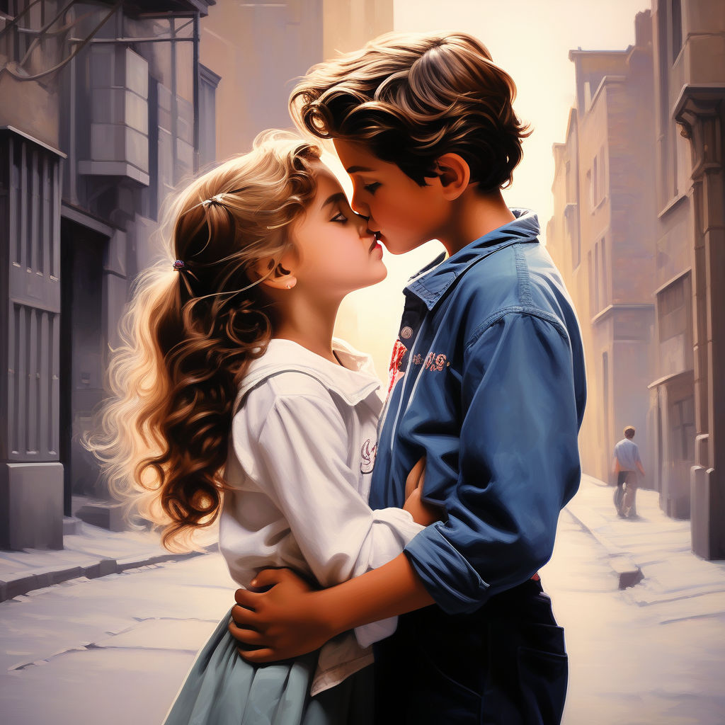 Cute Boy Girl Kissing Vector Images (over 2,000)