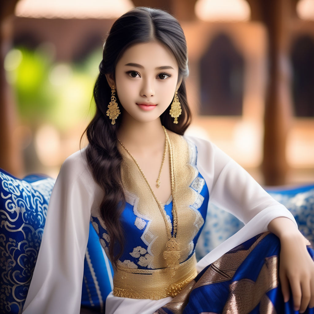 right side girl is Vietnamese wearing ao dai - Playground