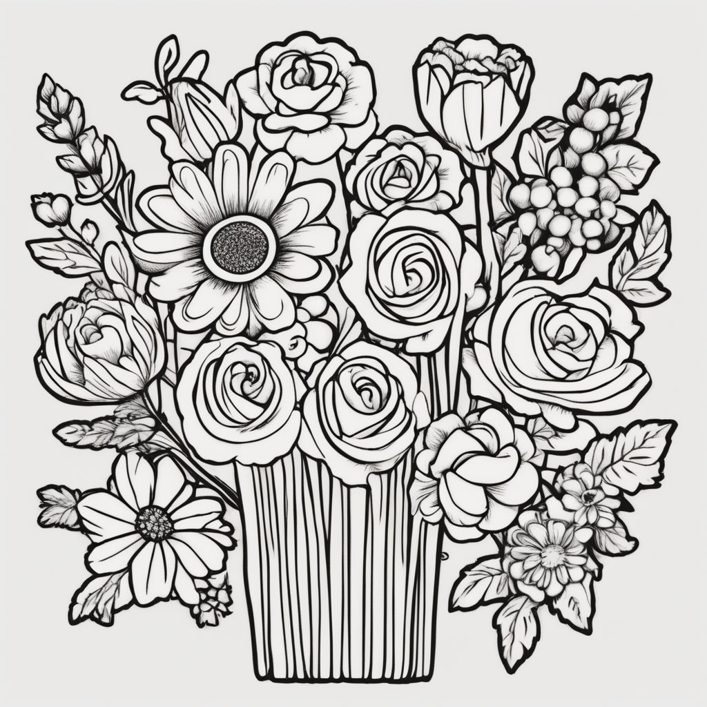 Art of Flowers: A Coloring Book of Floral Designs