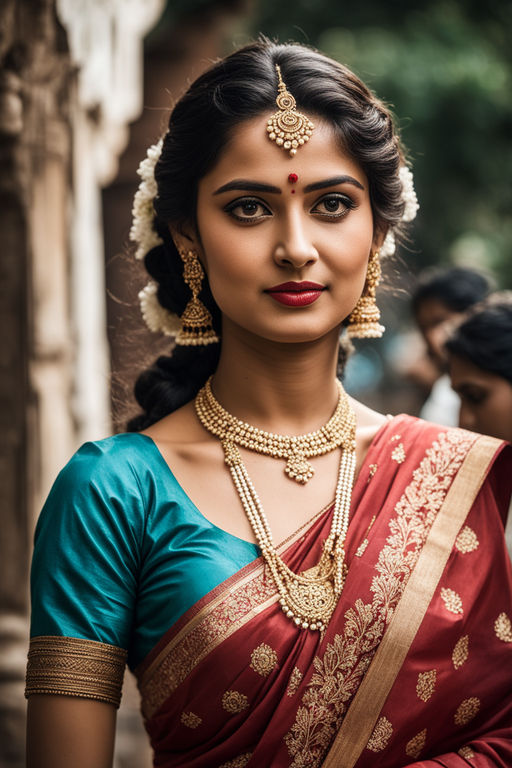 Indian godess wearing cultural saree - Playground