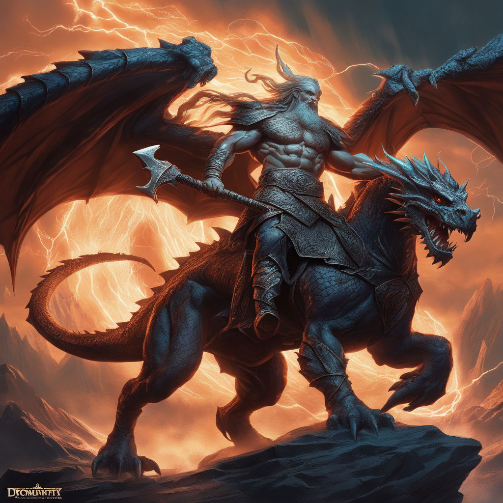 demon riding dragon