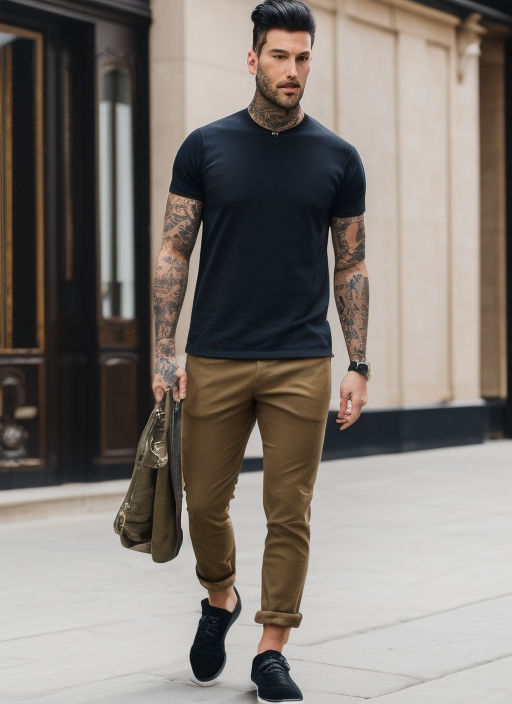 Tattooed man with biceps and triceps. Tattoo model with beard on unshaven  face. Bearded man with tattoo on strong arms. Fashion macho in trendy  sunglasses. Fashion style and trend Stock Photo |