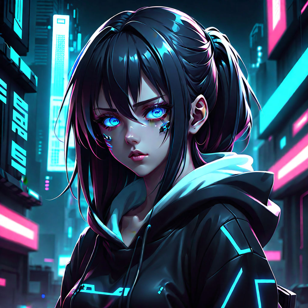 Anime Cyberpunk Cat Girl - KillerKittenDesigns - Digital Art, Fantasy &  Mythology, Fantasy Men & Women, Females - ArtPal