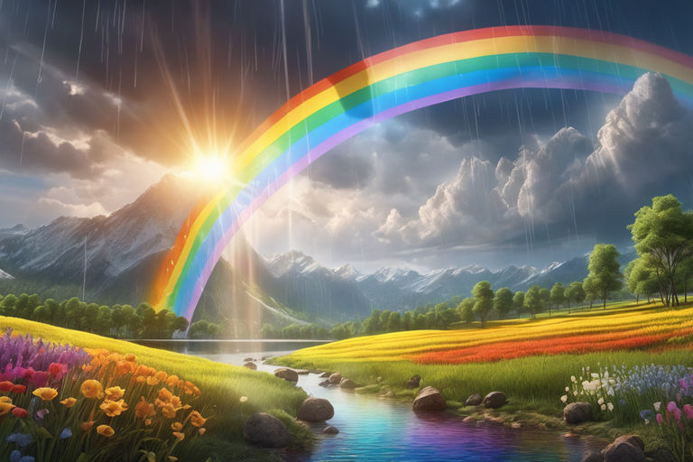 natural rainbow wallpaper desktop