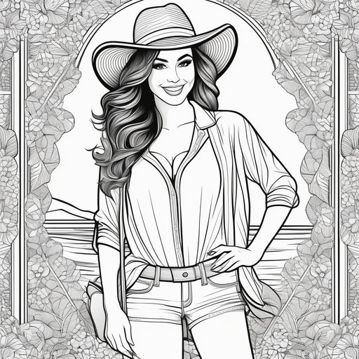 50 More Realistic Girl Coloring Pages