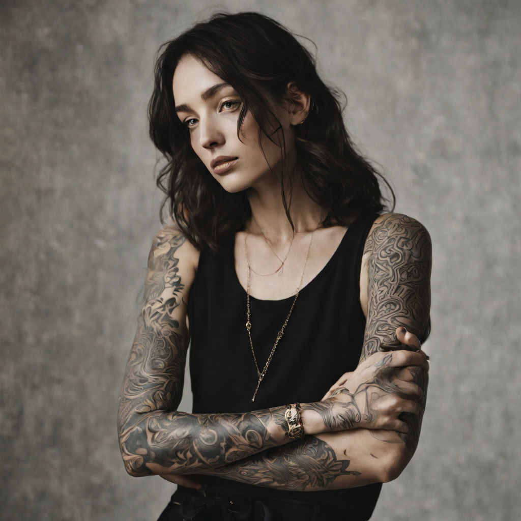 Girl Arm With Tattoos