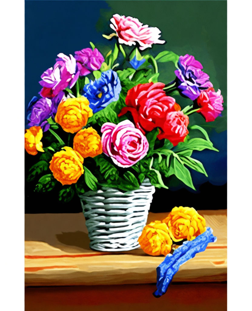 Flower Basket Drawing - How To Draw Flower Basket step by step || with Oil  Pastel - YouTube