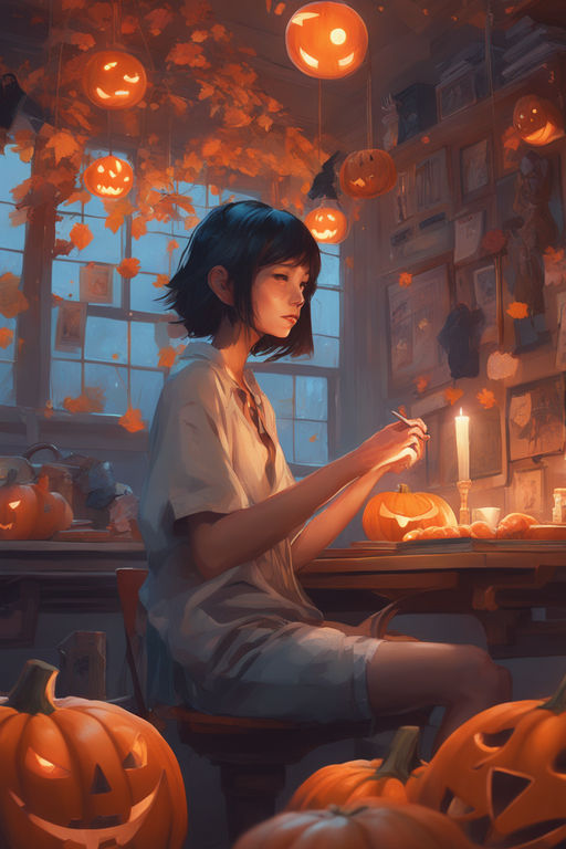 Illustration Inspo #3 | Halloween digital art, Anime halloween, Anime witch