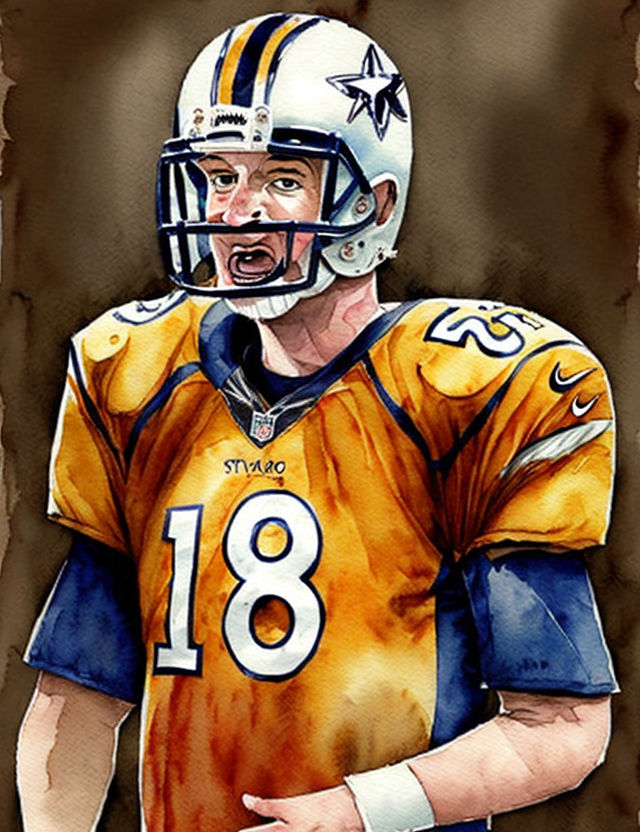 ArtStation - Peyton Manning Painting