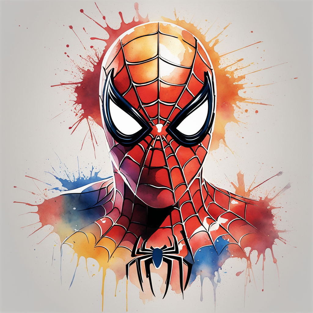 spiderman cartoon drawing face