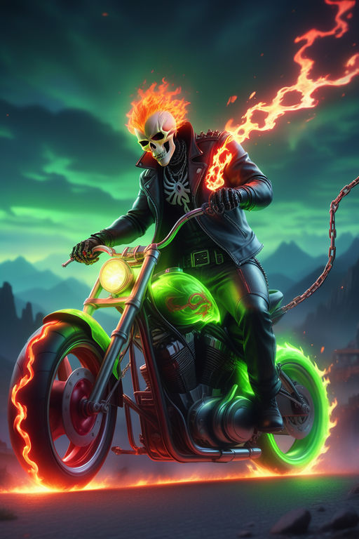 ghost rider motorcycle halloween - Clip Art Library