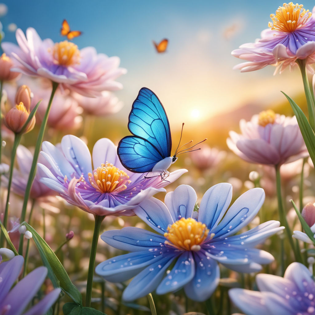 beautiful pictures of flowers and butterflies birds