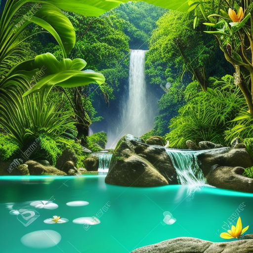 tropical rainforest waterfalls real