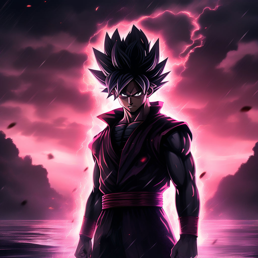 Goku Black Wallpaper 4K, Super Saiyan Rose, Lightsaber