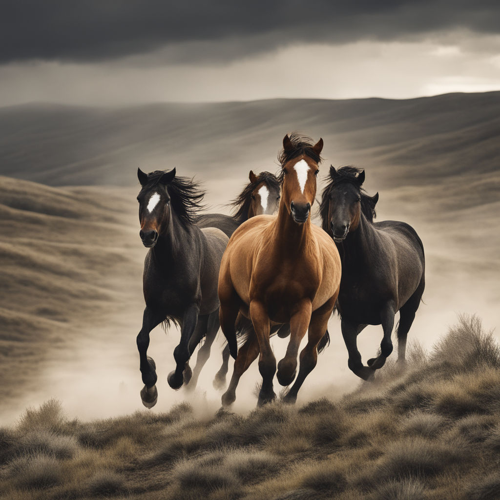 wild horses running free wallpaper