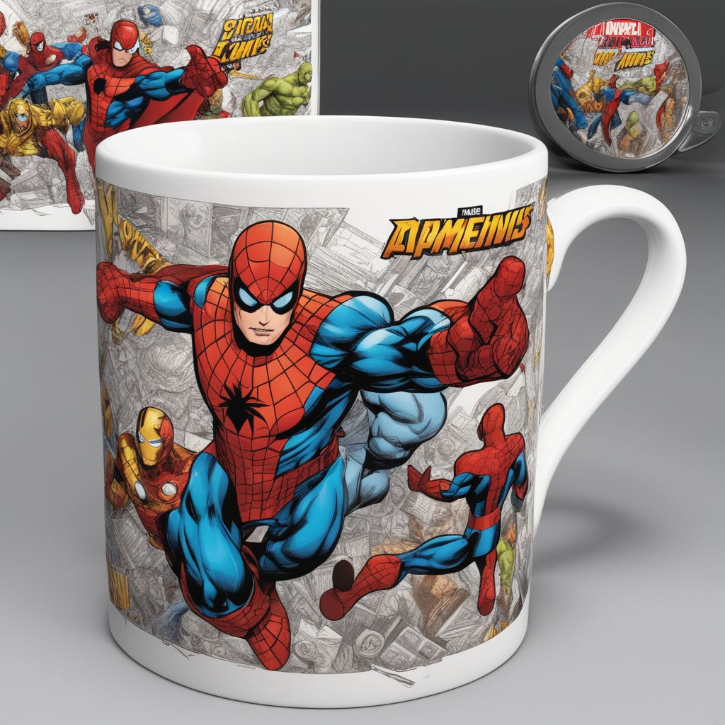 Spider Man Coffee Mug, Superhero, Chibi Spiderman, Avengers