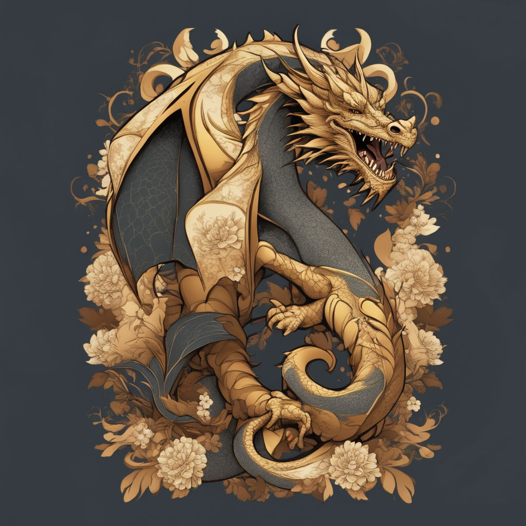 Sticker Dragon Dark Fantasy