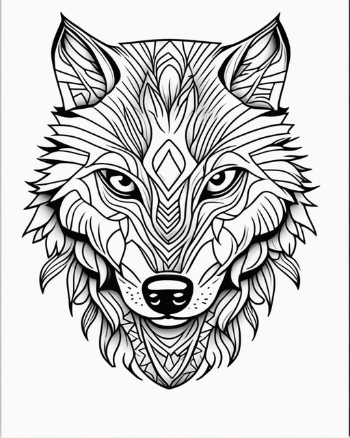 werewolf face coloring pages