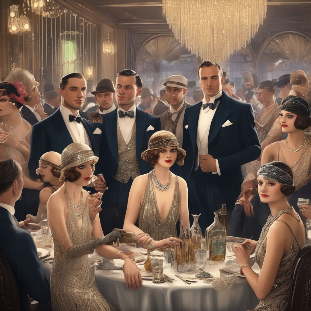 Premium AI Image  Bring the lavish style of the Great Gatsby to your party  with dazzling party decorations that capture the opulence of the era  Generated by AI