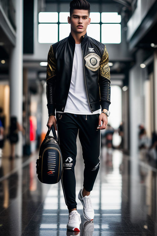 Men's luxury jacket - Philipp Plein Bomber jacket in black leather with  logo plate