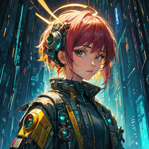 Anime. Anime Girl , Cyberpunk, Steampunk, Sci-fi, Fantasy. Japanese  Animation, Hand-drawn and Computer-generated Stock Illustration -  Illustration of sensuality, gaze: 276606669