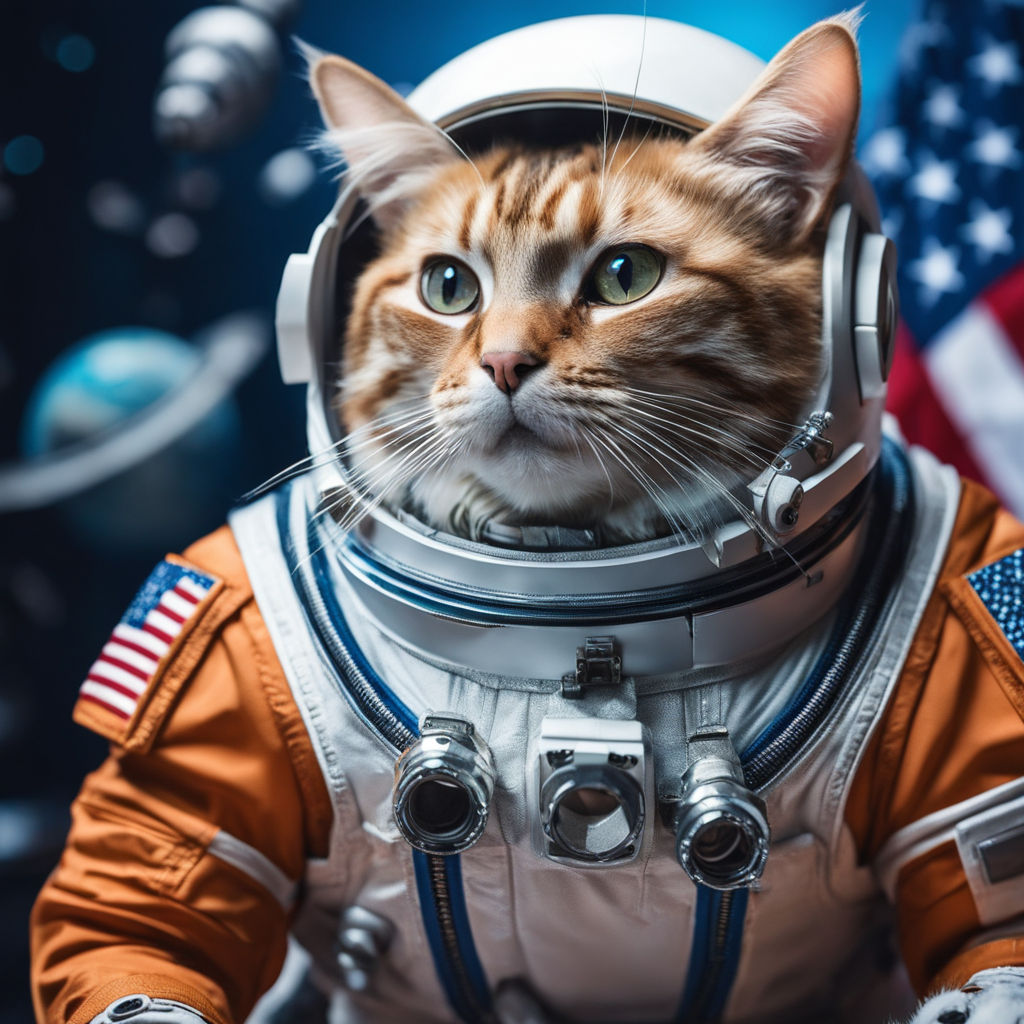 Astronaut cat in a spacesuit. Portrait of a cat in space, cat astronaut in  a spacesuit on a Science fiction concept, AI Generated 30821391 Stock Photo  at Vecteezy
