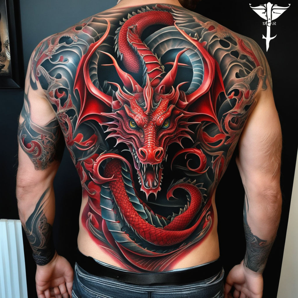 Dragon Head Tattoo Design – Tattoos Wizard Designs