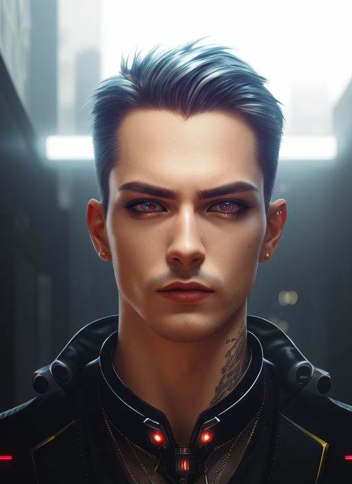 cyberpunk male portrait