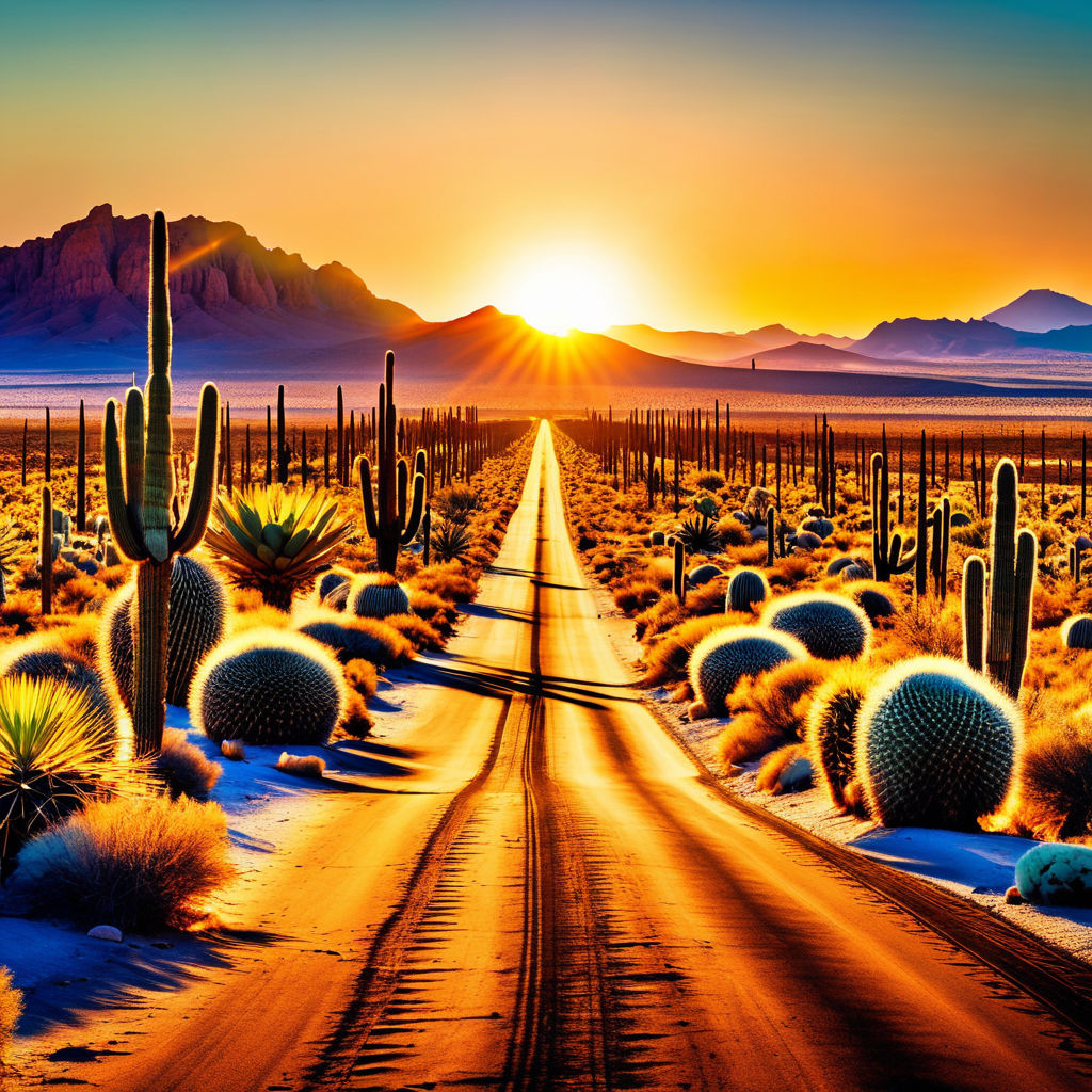 sonoran desert sunset wallpaper