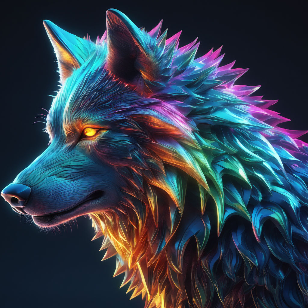 3d wolf