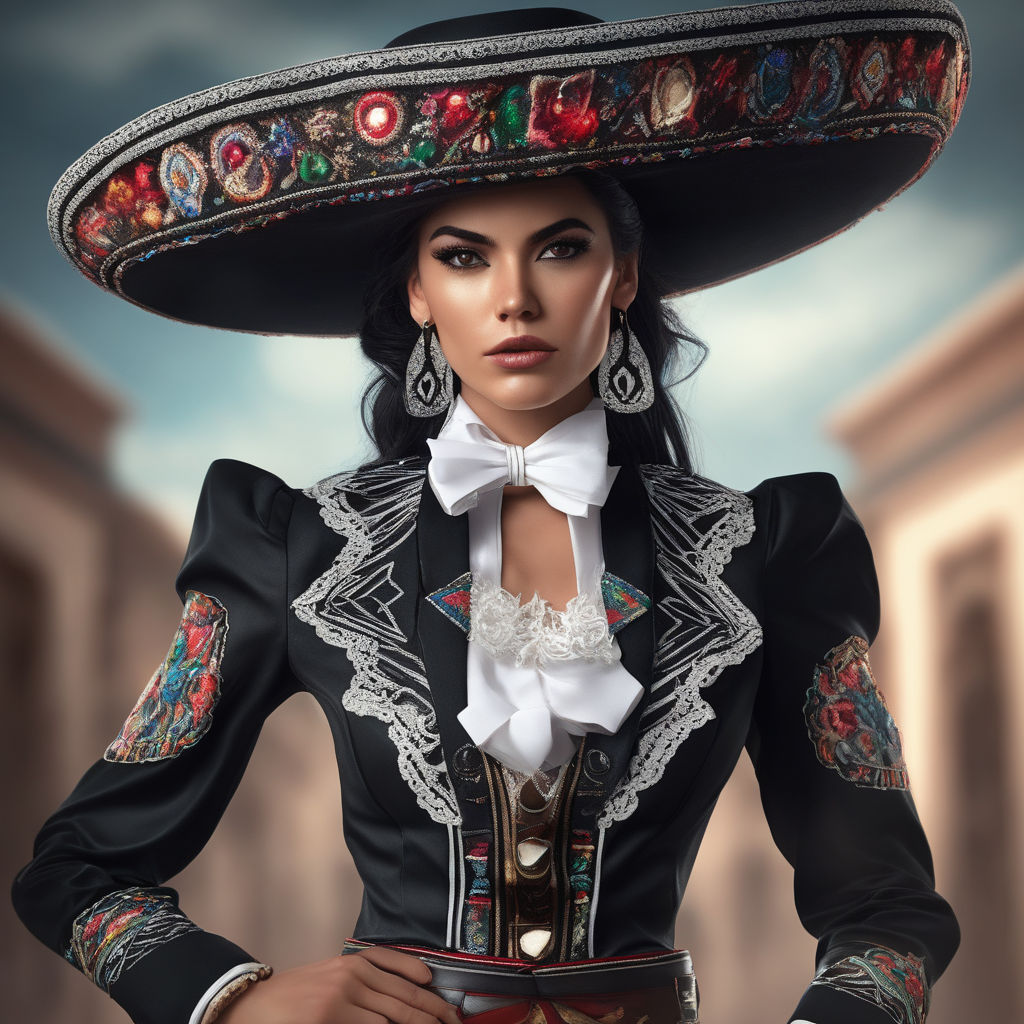 Black and Silver Mariachi Sombrero