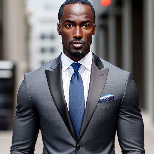 handsome black man in suit