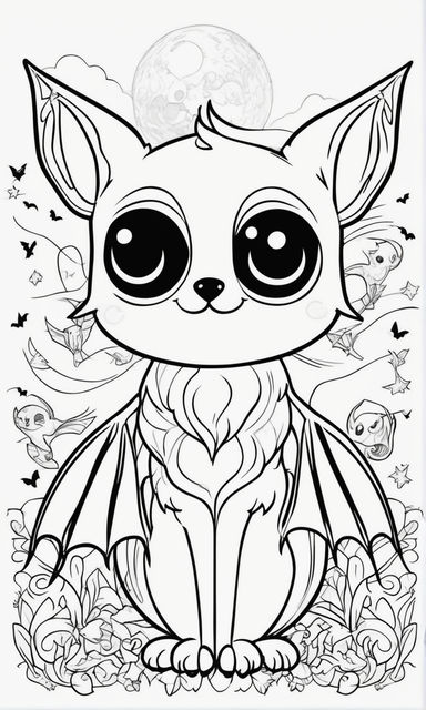 baby bat coloring pages