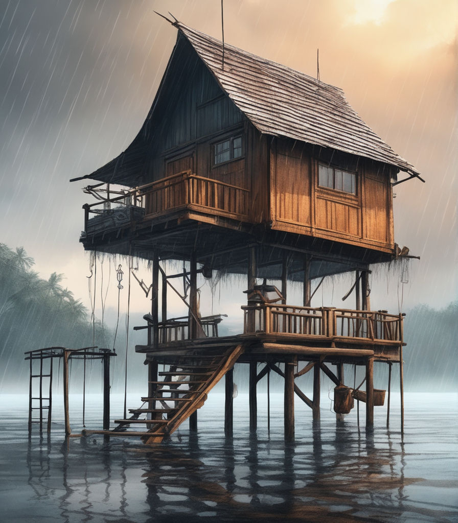 Image stilt house - free printable images - Img 16124.