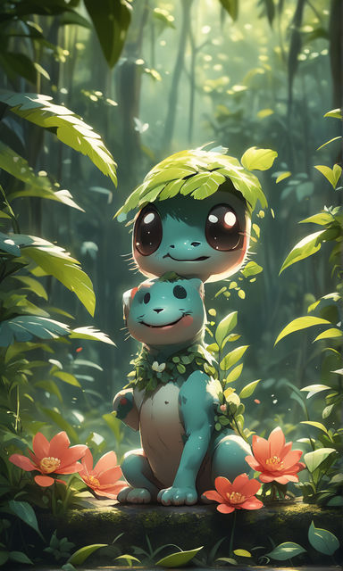 KREA - photography of a realistic bulbasaur animal, ultra detailed, 8 k,  cinematic lighting, natural background, trending on artstation, pokemon