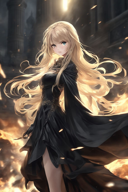 Download Intense, Mysterious Dark Anime Girl Wallpaper