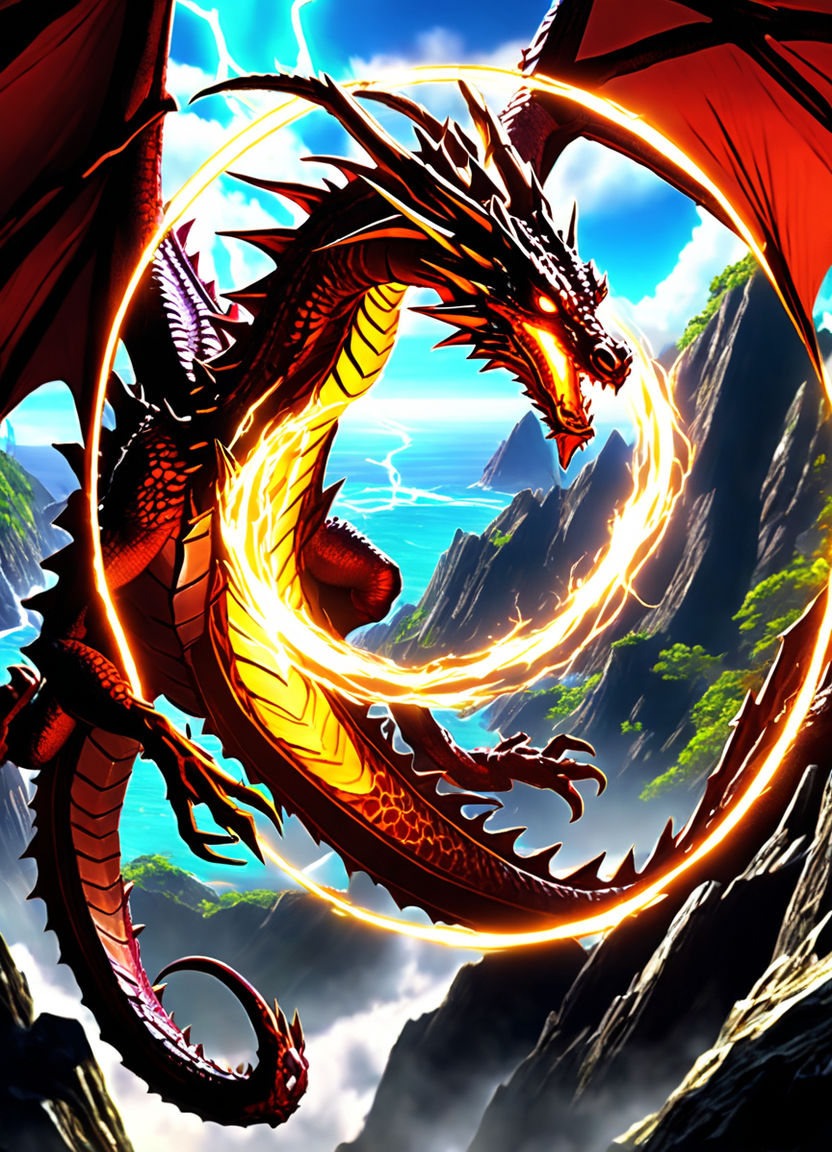 Sacred Dragon Fire Slash | Fire dragon, Samurai anime, Bleach anime art