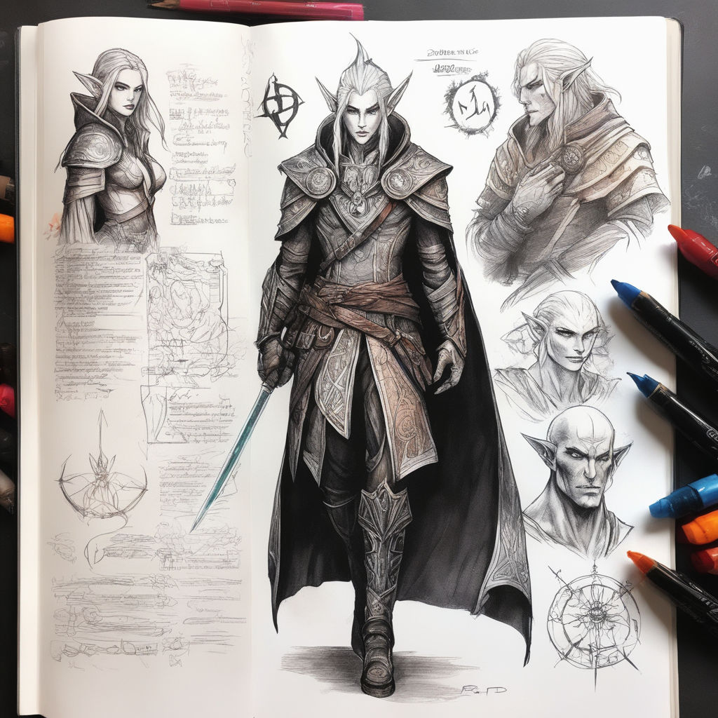 Game character concept, dark sketch, warrior fantasy concept art 25034177  PNG
