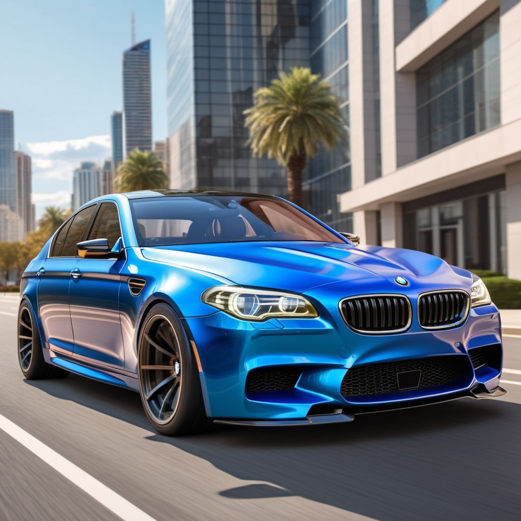 I can help you create a detailed textual description of a BMW M5 F90 in  black color - Playground